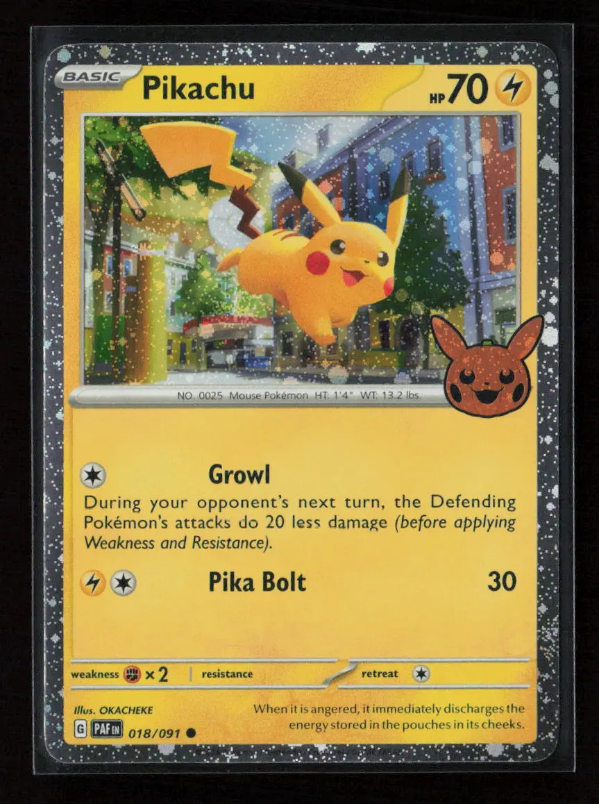 Pikachu - (Cosmos Holo) Holo Rare Trick Or Trade Booster Bundle 2024 018/091 Nm 1