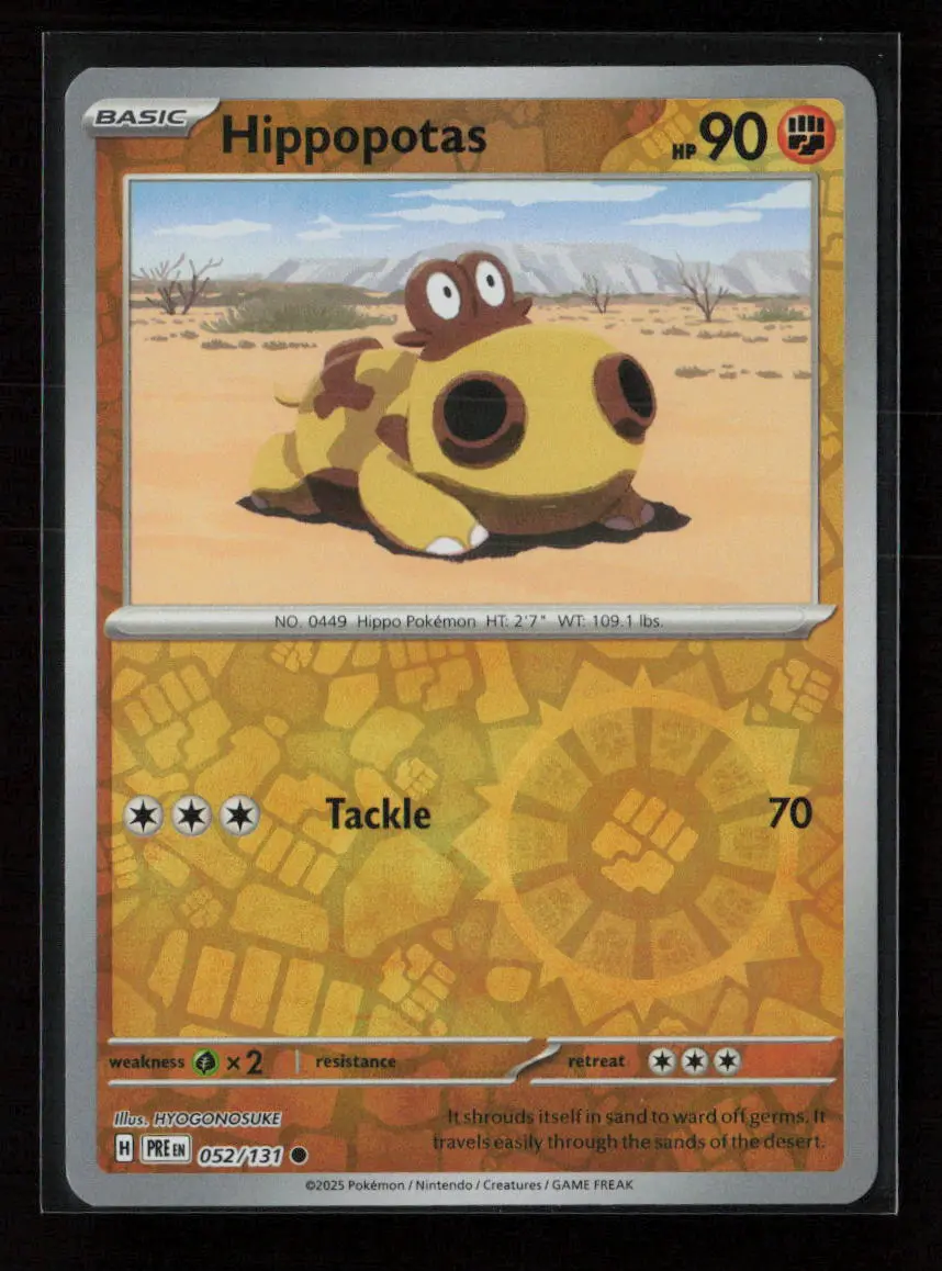 Hippopotas Common Sv: Prismatic Evolutions 052/131 Nm 1