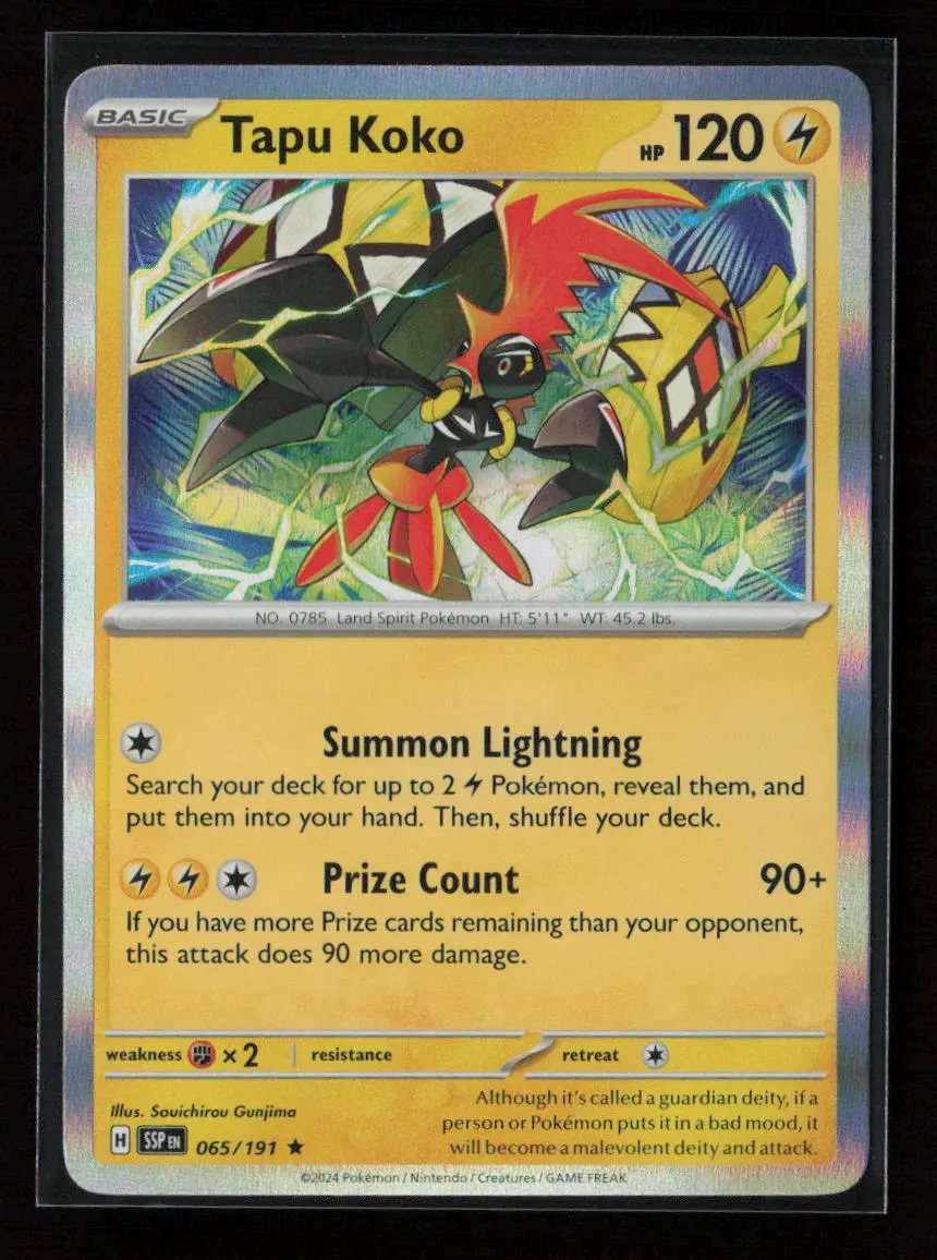 Tapu Koko Rare Sv08: Surging Sparks 065/191 Nm 1