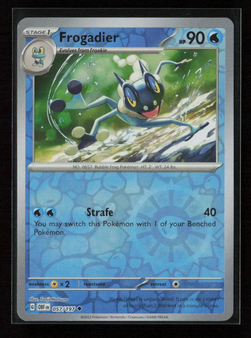Frogadier Uncommon Sv03: Obsidian Flames 057/197 Nm 1