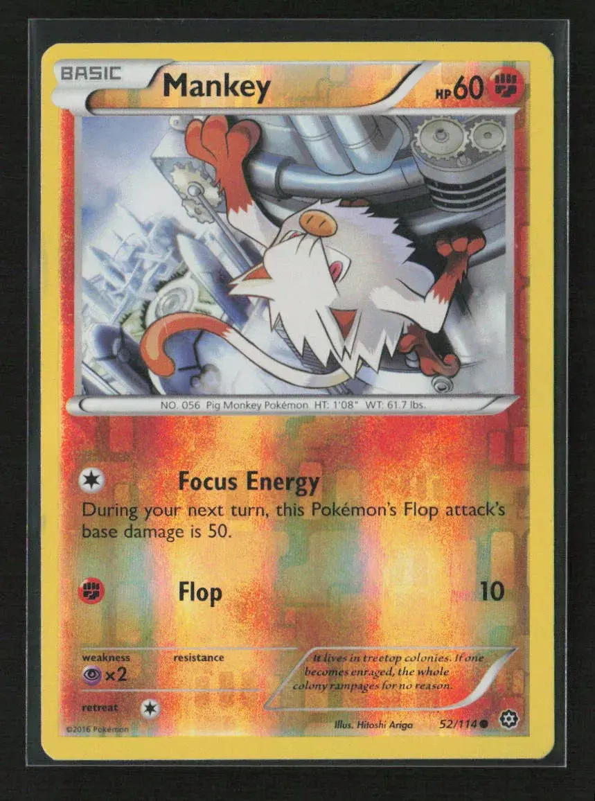 Mankey Common Xy - Steam Siege 52/114 Lp 1