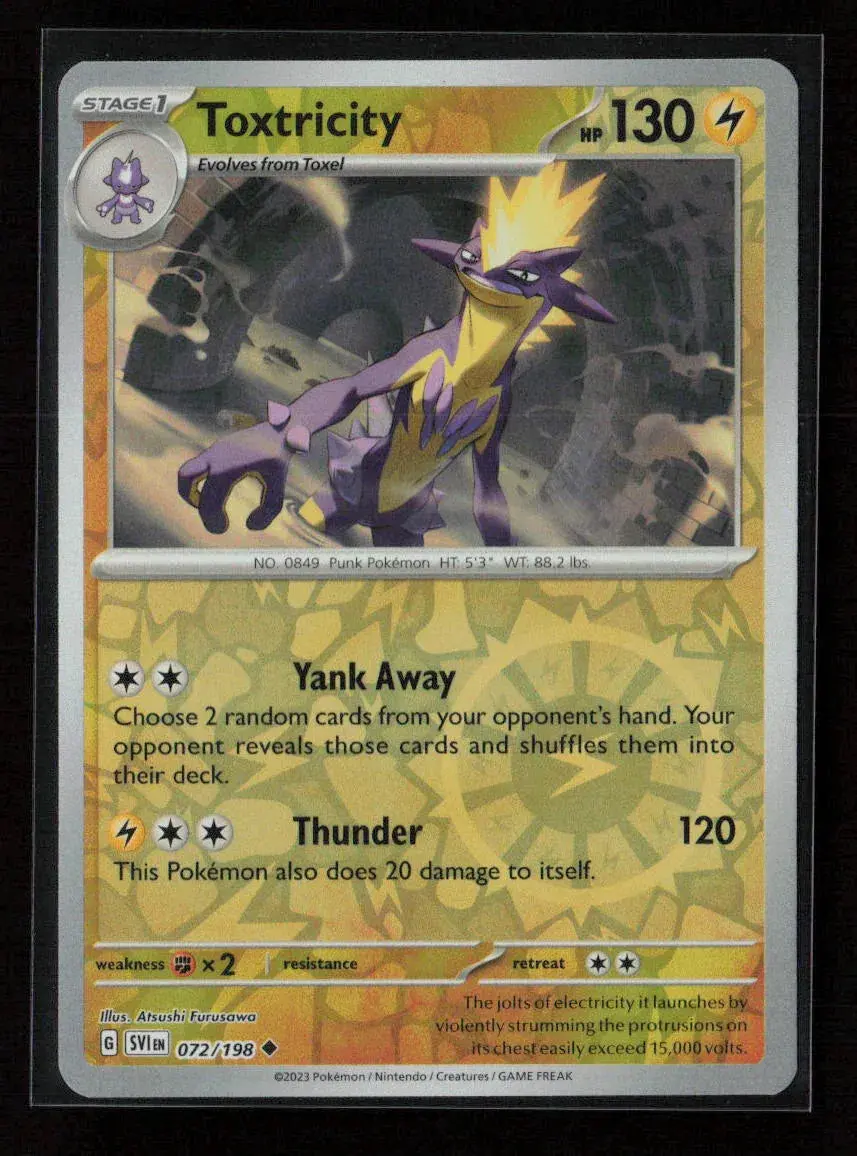 Toxtricity Uncommon Sv01: Scarlet & Violet Base Set 072/198 Nm 1