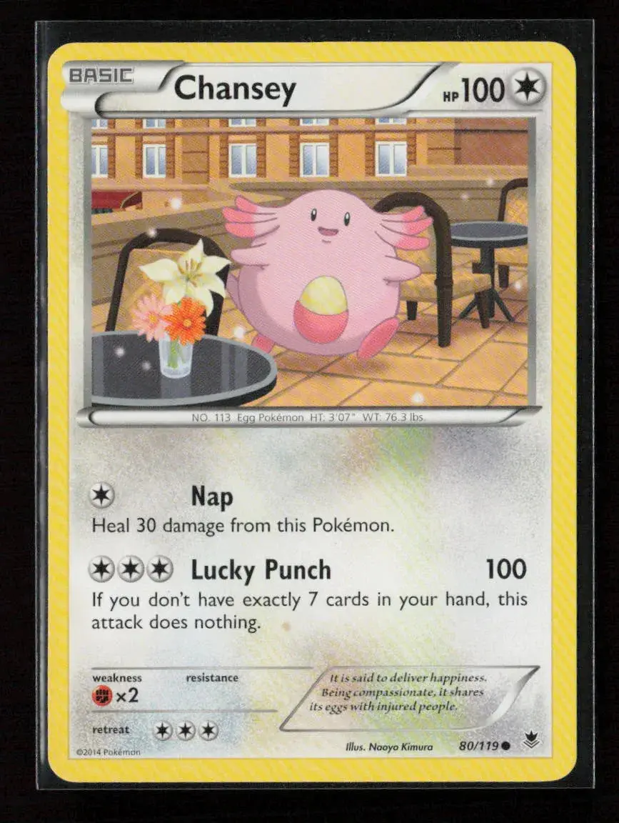 Chansey Common Xy - Phantom Forces 80/119 Lp 1
