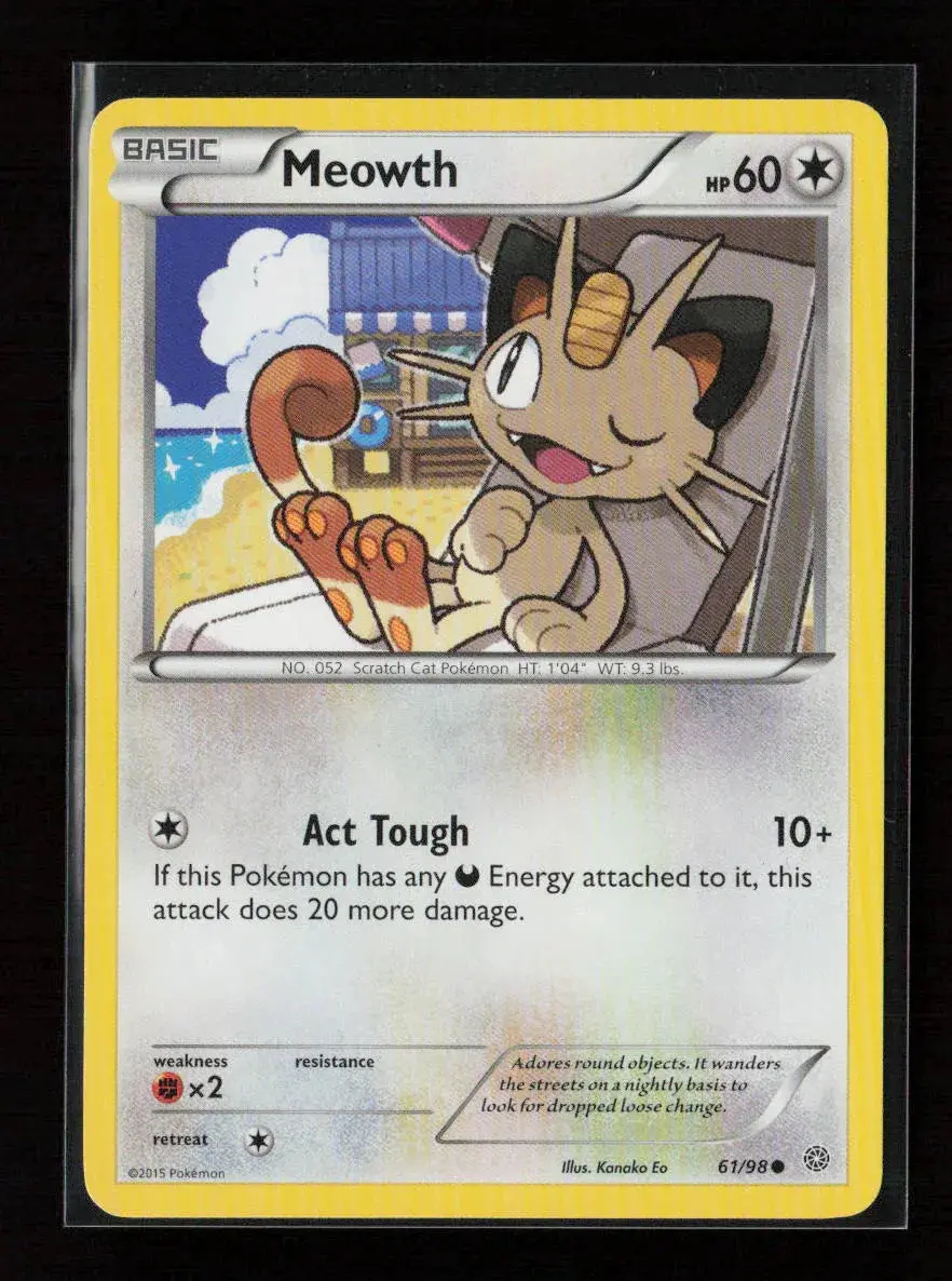Meowth Common Xy - Ancient Origins 61/98 Nm 1