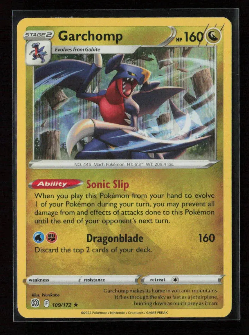 Garchomp Holo Rare Swsh09: Brilliant Stars 109/172 Nm 1
