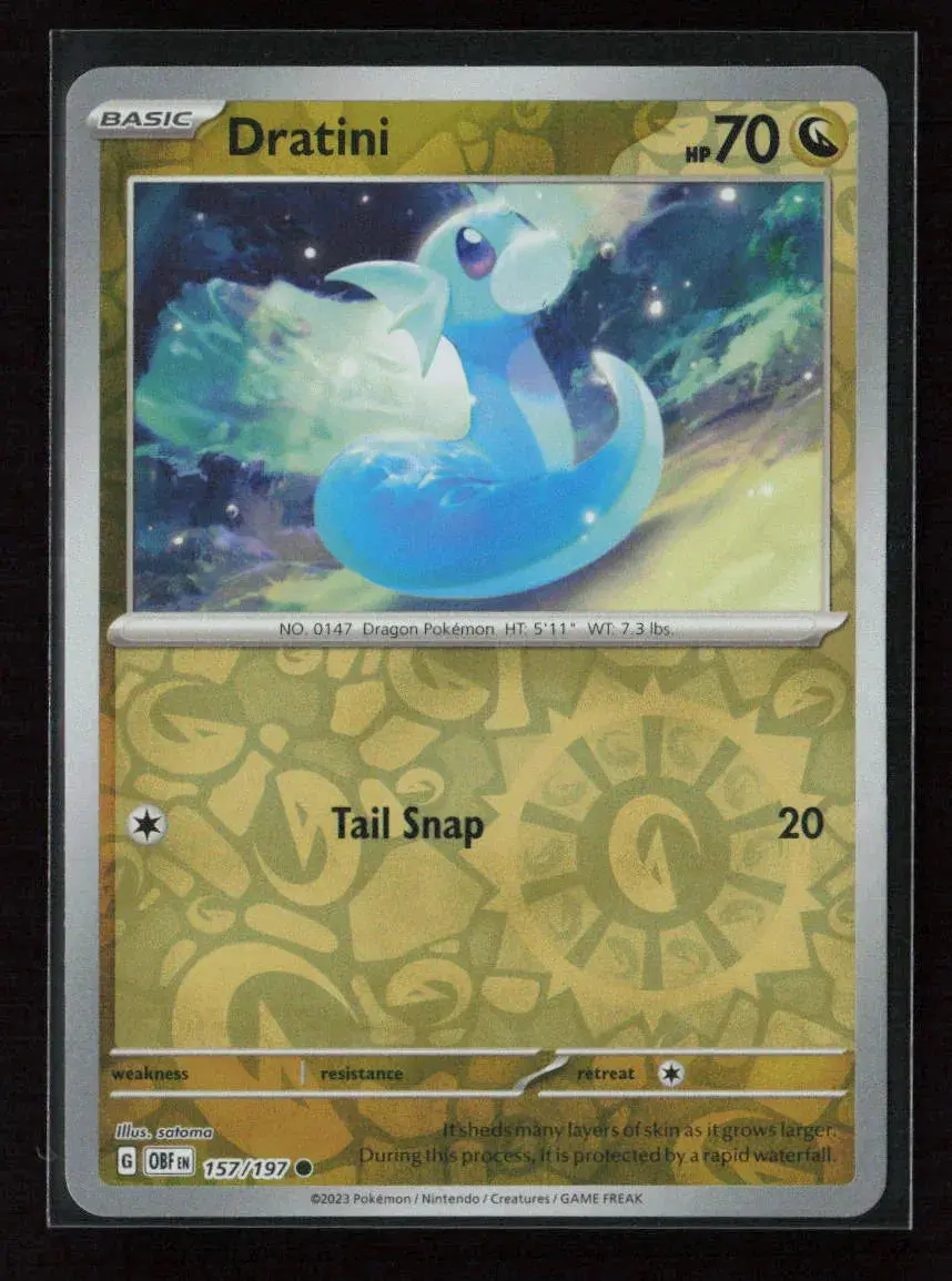 Dratini Common Sv03: Obsidian Flames 157/197 Nm 1