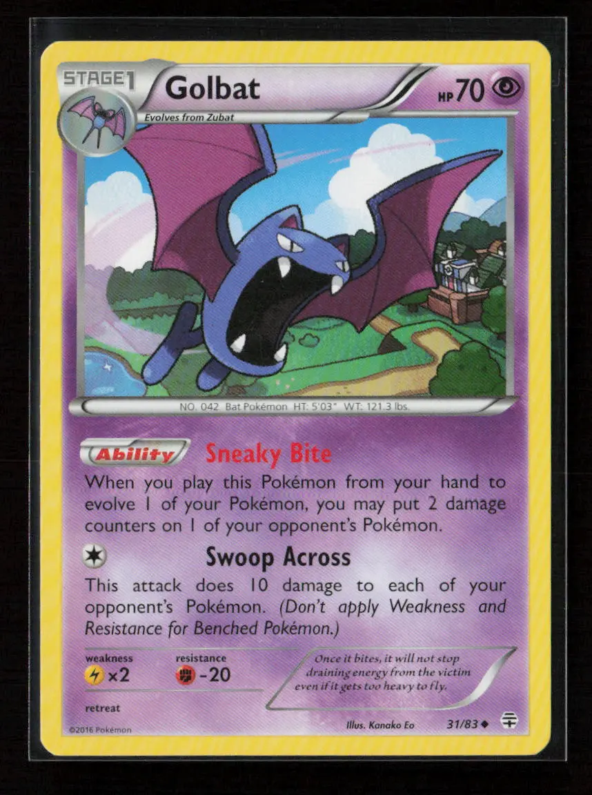 Golbat Uncommon Xy - Phantom Forces 32/119 Lp 1