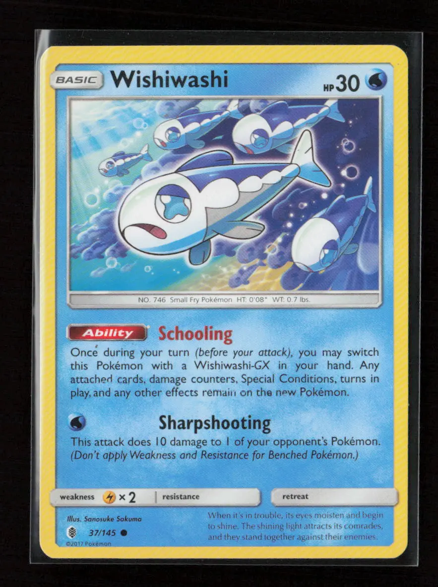 Wishiwashi Common Sm - Guardians Rising 37/145 Lp 1