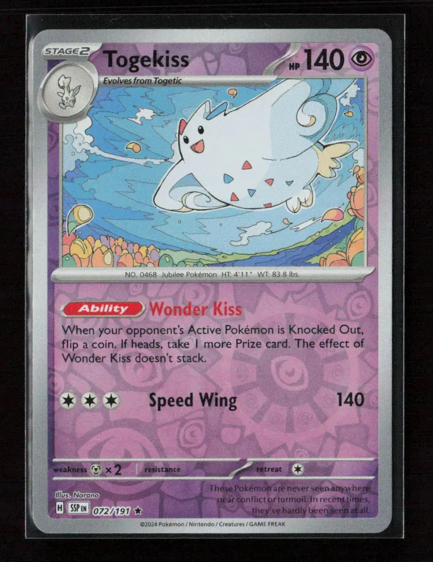 Togekiss Rare Sv08: Surging Sparks 072/191 Nm 1