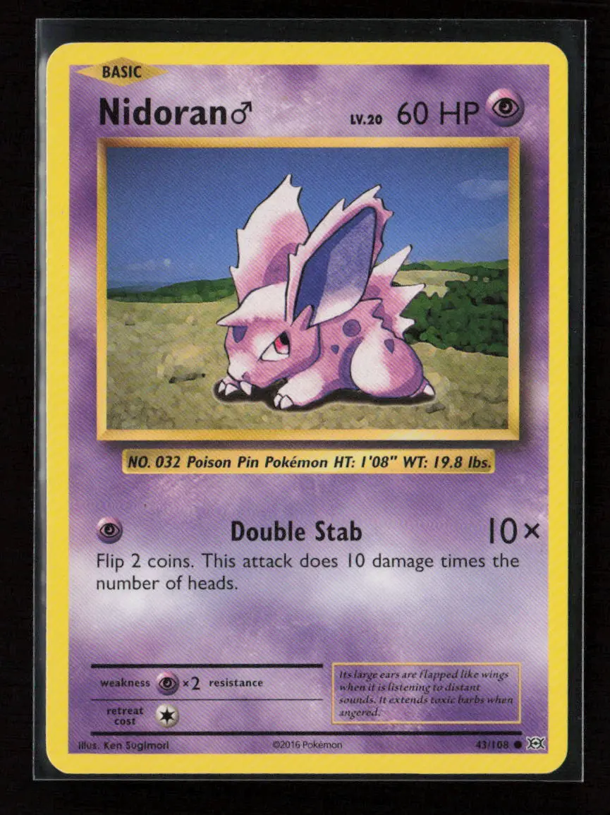 Nidoran M Common Xy - Evolutions 43/108 Lp 1