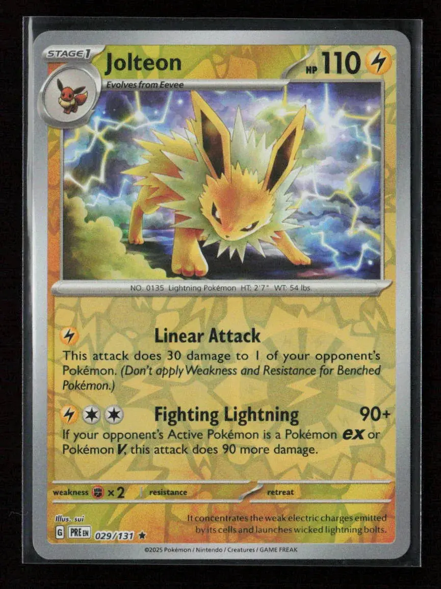 Jolteon Rare Sv: Prismatic Evolutions 029/131 Nm 1