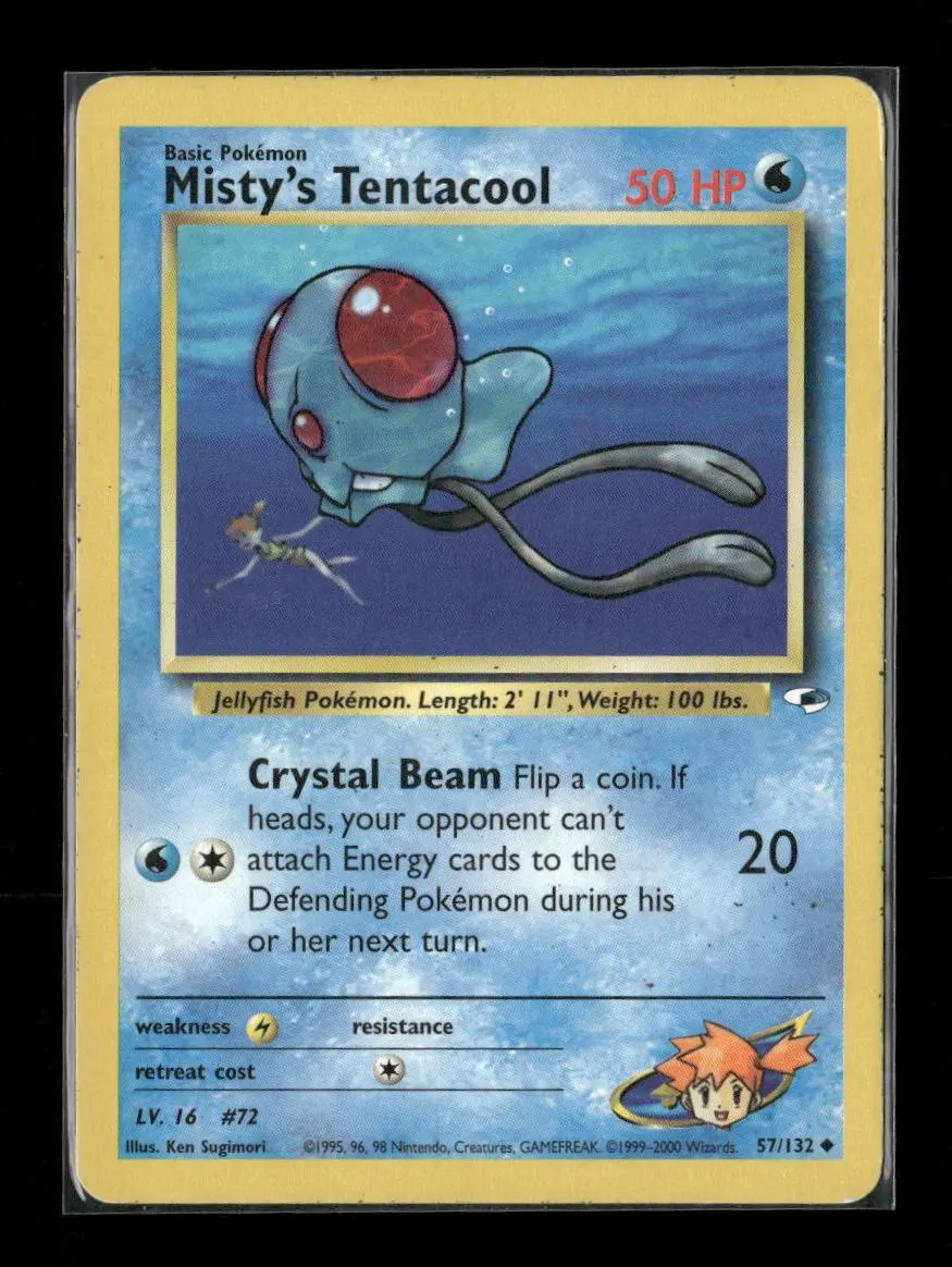 Misty's Tentacool (57) Uncommon Gym Heroes 057/132 Lp 1