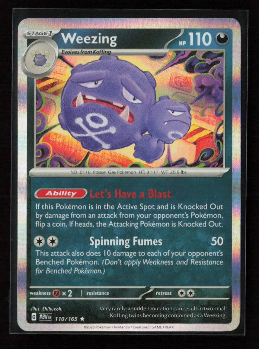 Weezing Rare Sv: Scarlet & Violet 151 110/165 Nm 1