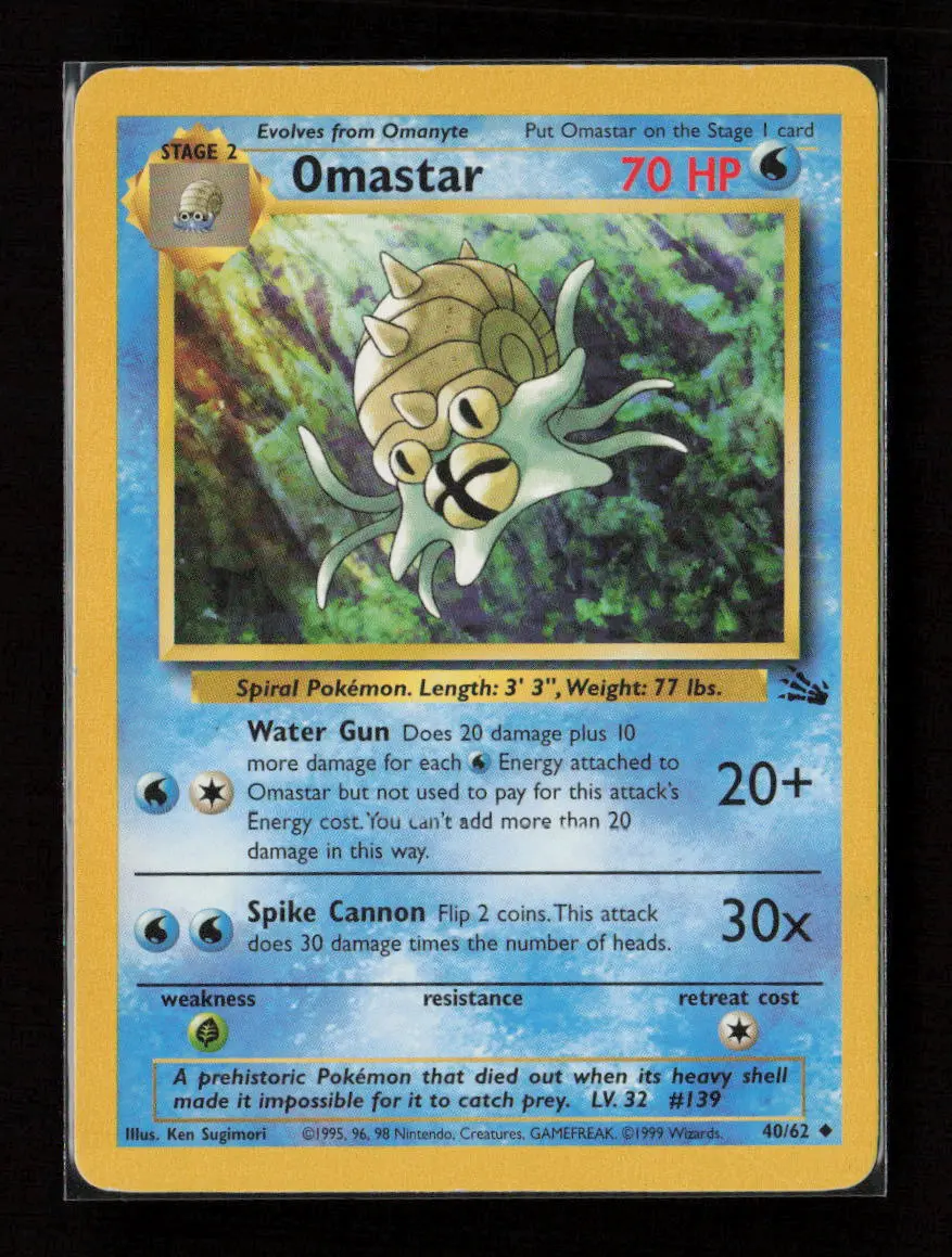 Omastar Uncommon Fossil 40/62 Lp 1