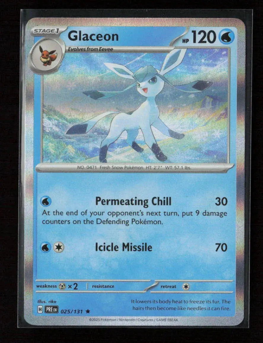 Glaceon Rare Sv: Prismatic Evolutions 025/131 Nm 1