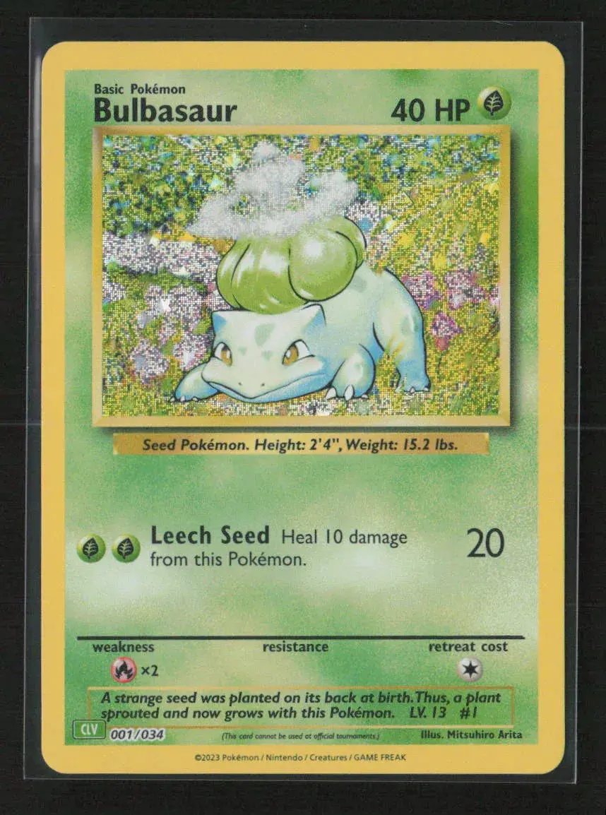 Bulbasaur Classic Collection Trading Card Game Classic 001/034 Nm 1