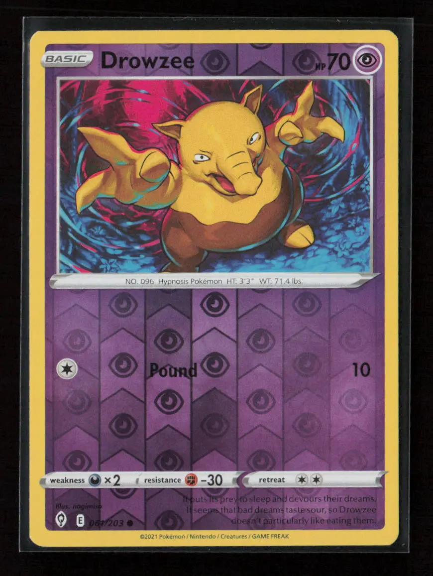 Drowzee Common Swsh07: Evolving Skies 061/203 Lp 1