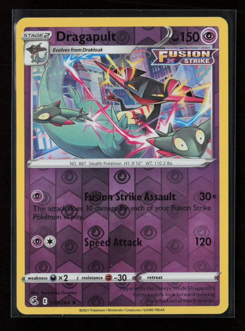 Dragapult Holo Rare Swsh08: Fusion Strike 130/264 Lp 1