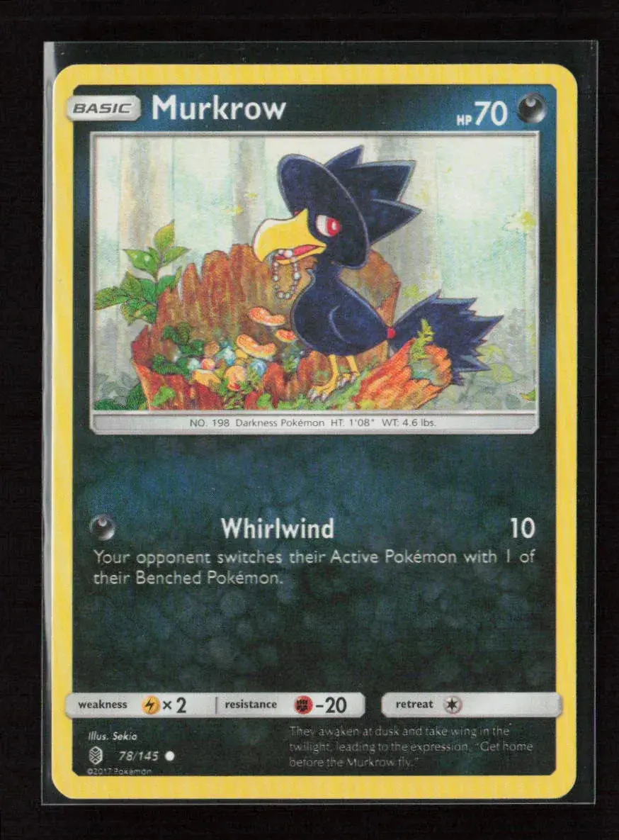 Murkrow Common Sm - Guardians Rising 78/145 Lp 1