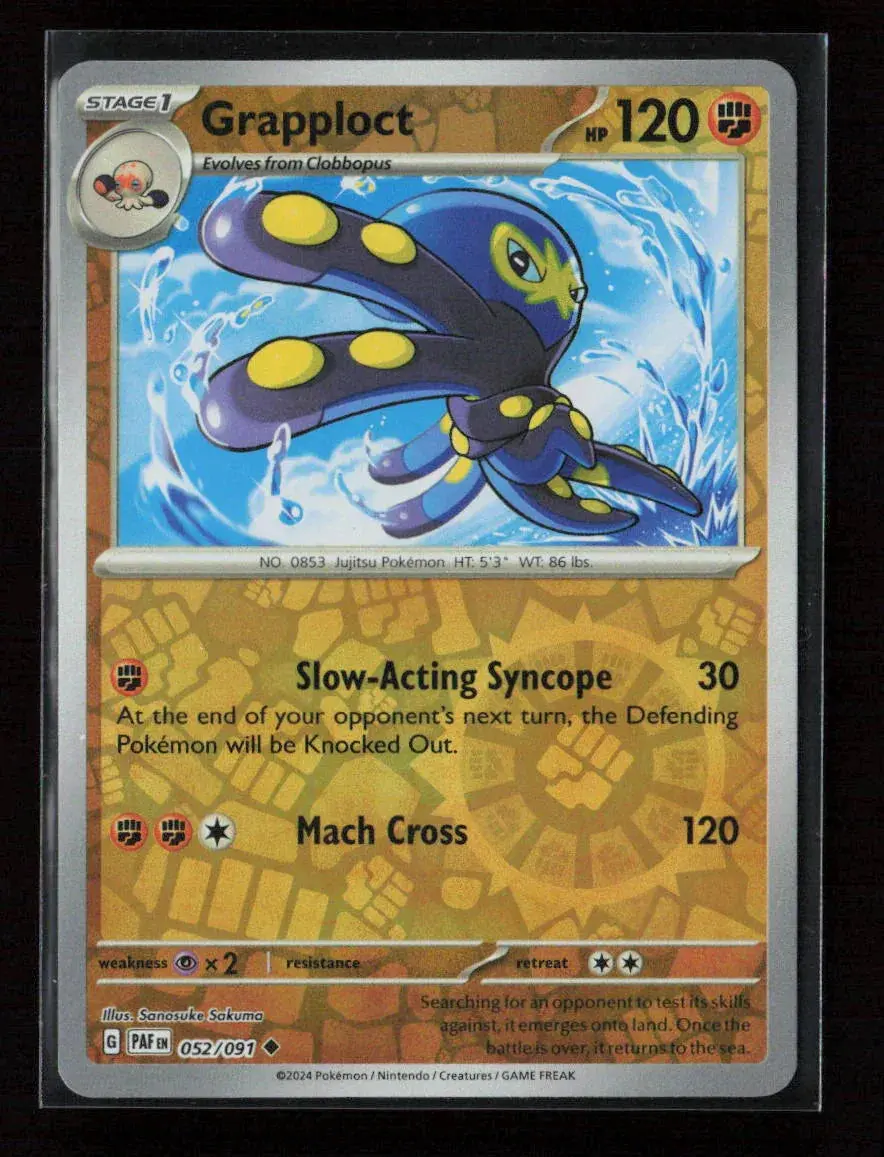 Grapploct Uncommon Sv: Paldean Fates 052/091 Nm 1