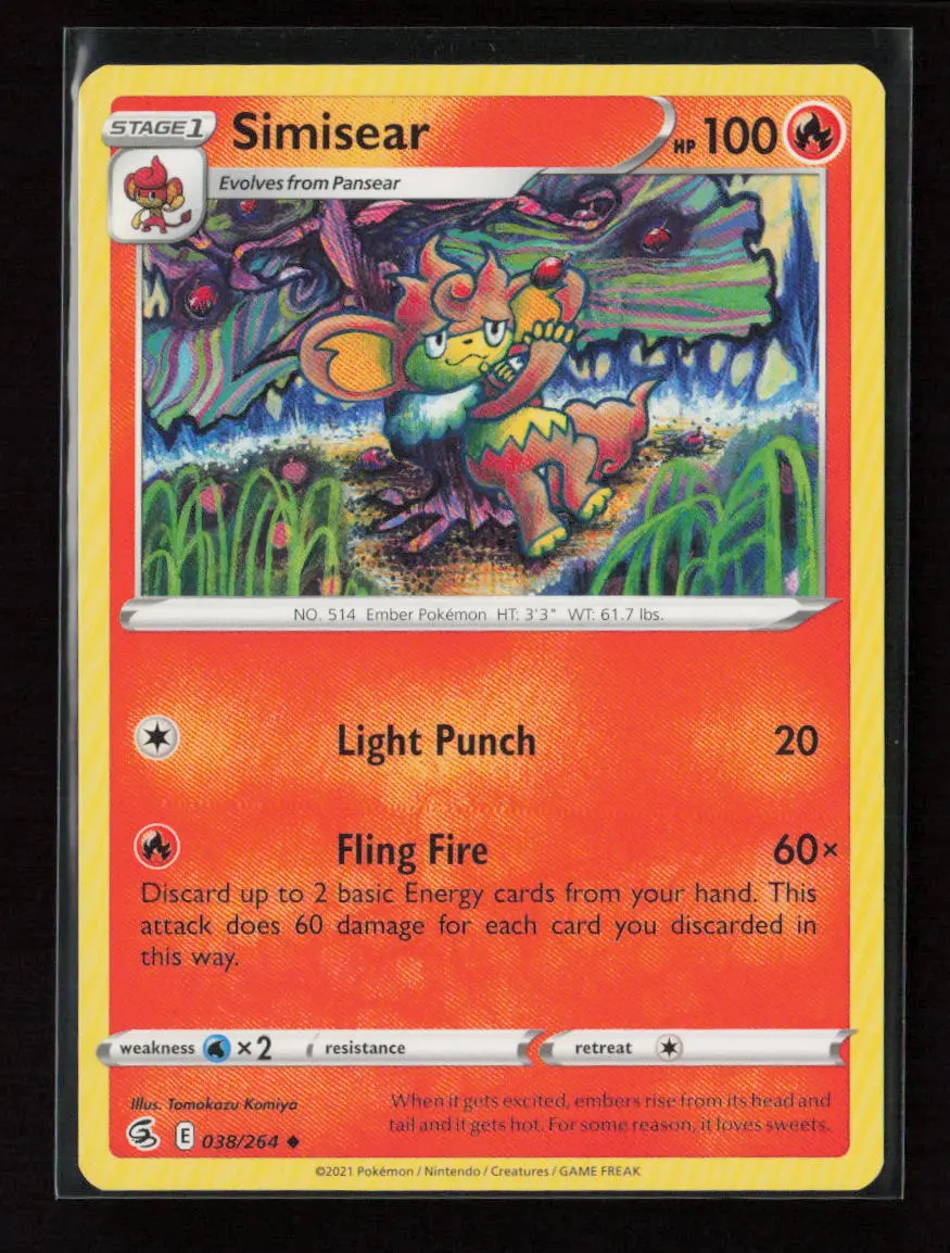 Simisear Uncommon Swsh08: Fusion Strike 038/264 Nm 1
