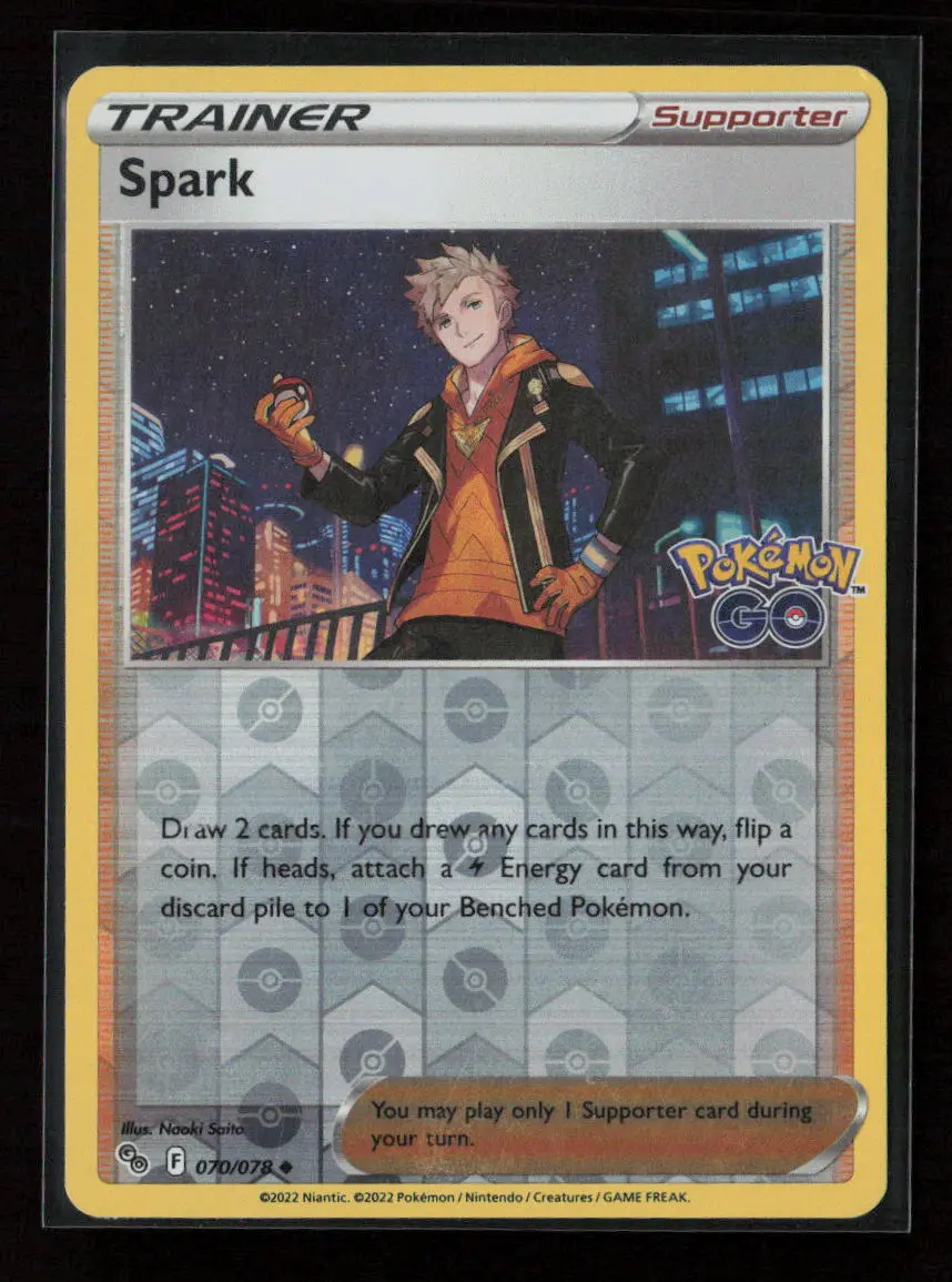 Spark Uncommon Pokemon Go 070/078 Nm 1