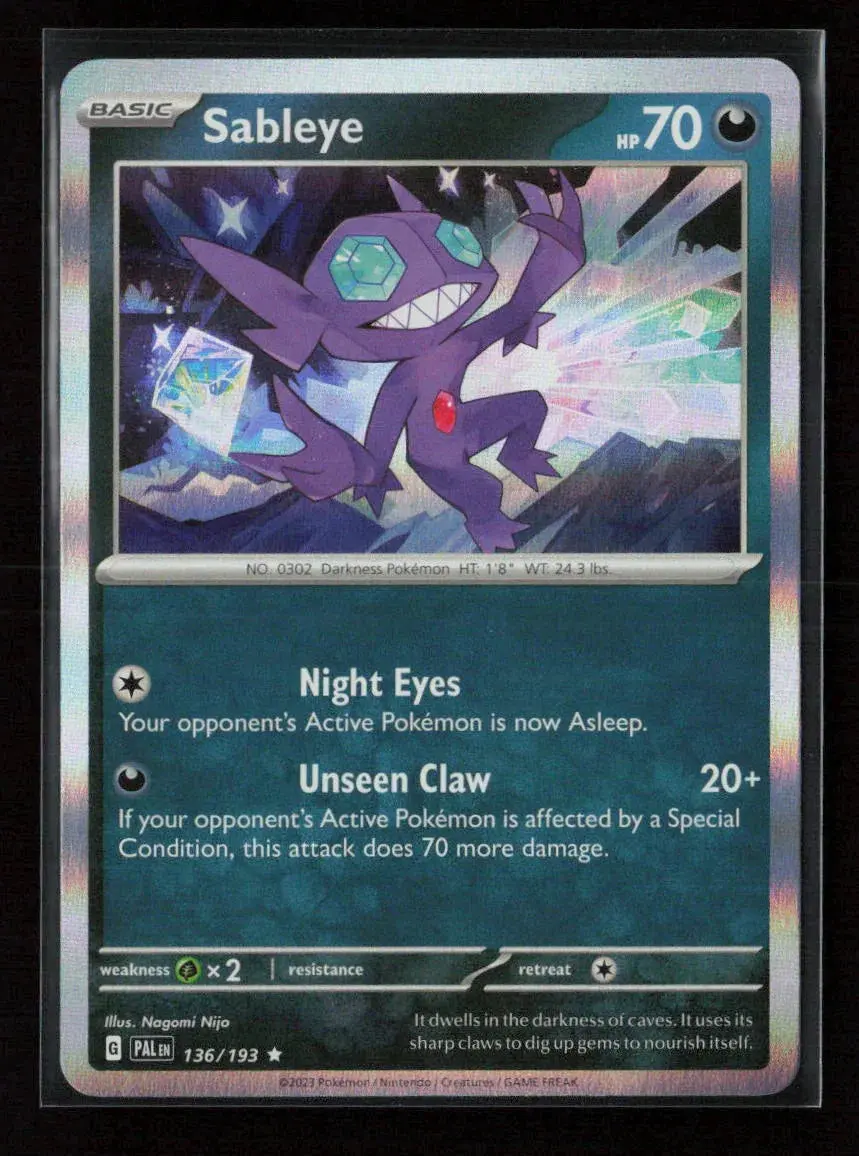 Sableye Rare Sv02: Paldea Evolved 136/193 Nm 1