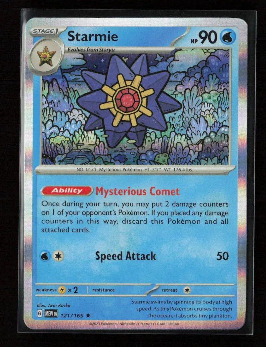 Starmie Rare Sv: Scarlet & Violet 151 121/165 Nm 1