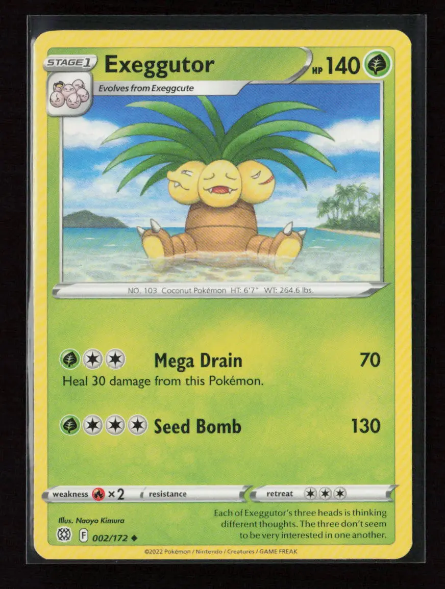 Exeggutor Uncommon Swsh09: Brilliant Stars 002/172 Lp 1