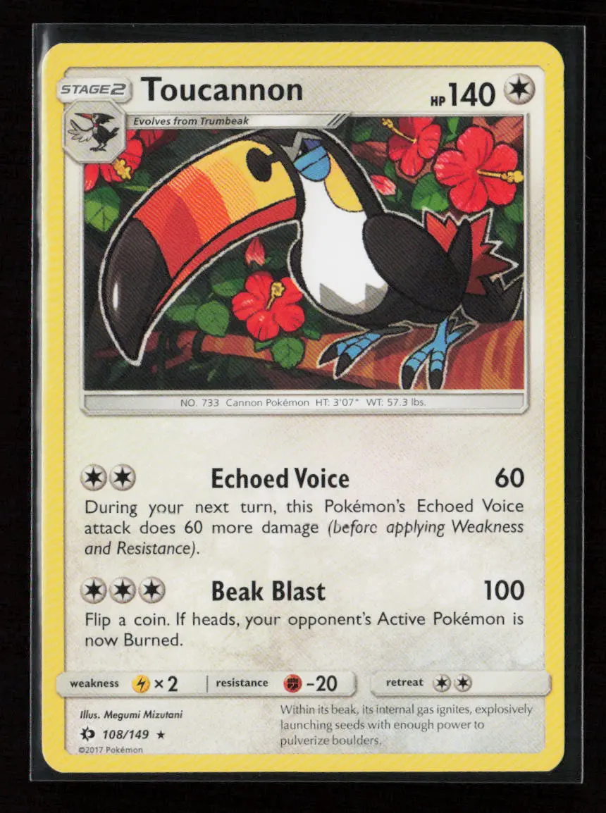 Toucannon Rare Sm Base Set 108/149 Lp 1