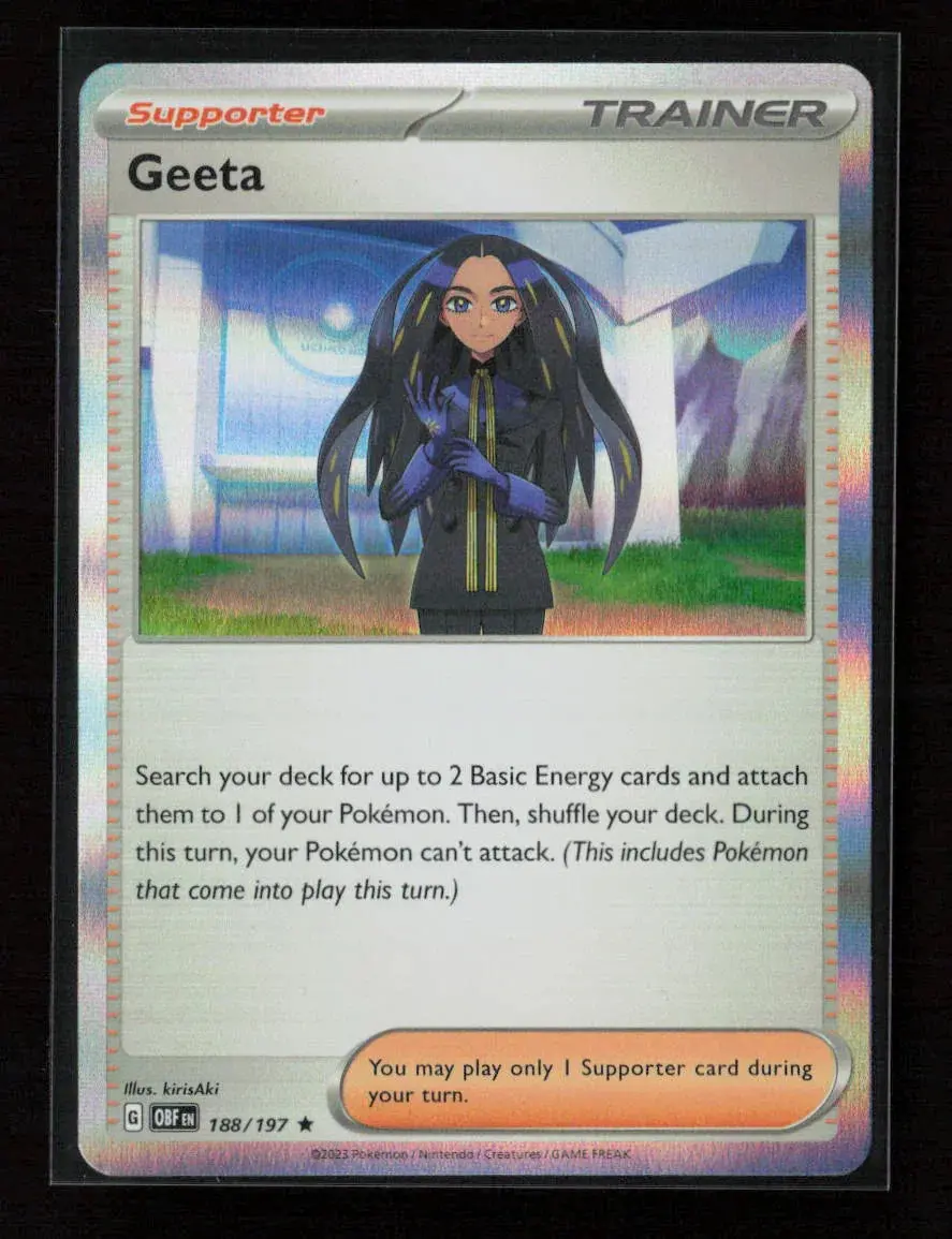 Geeta Rare Sv03: Obsidian Flames 188/197 Nm 1