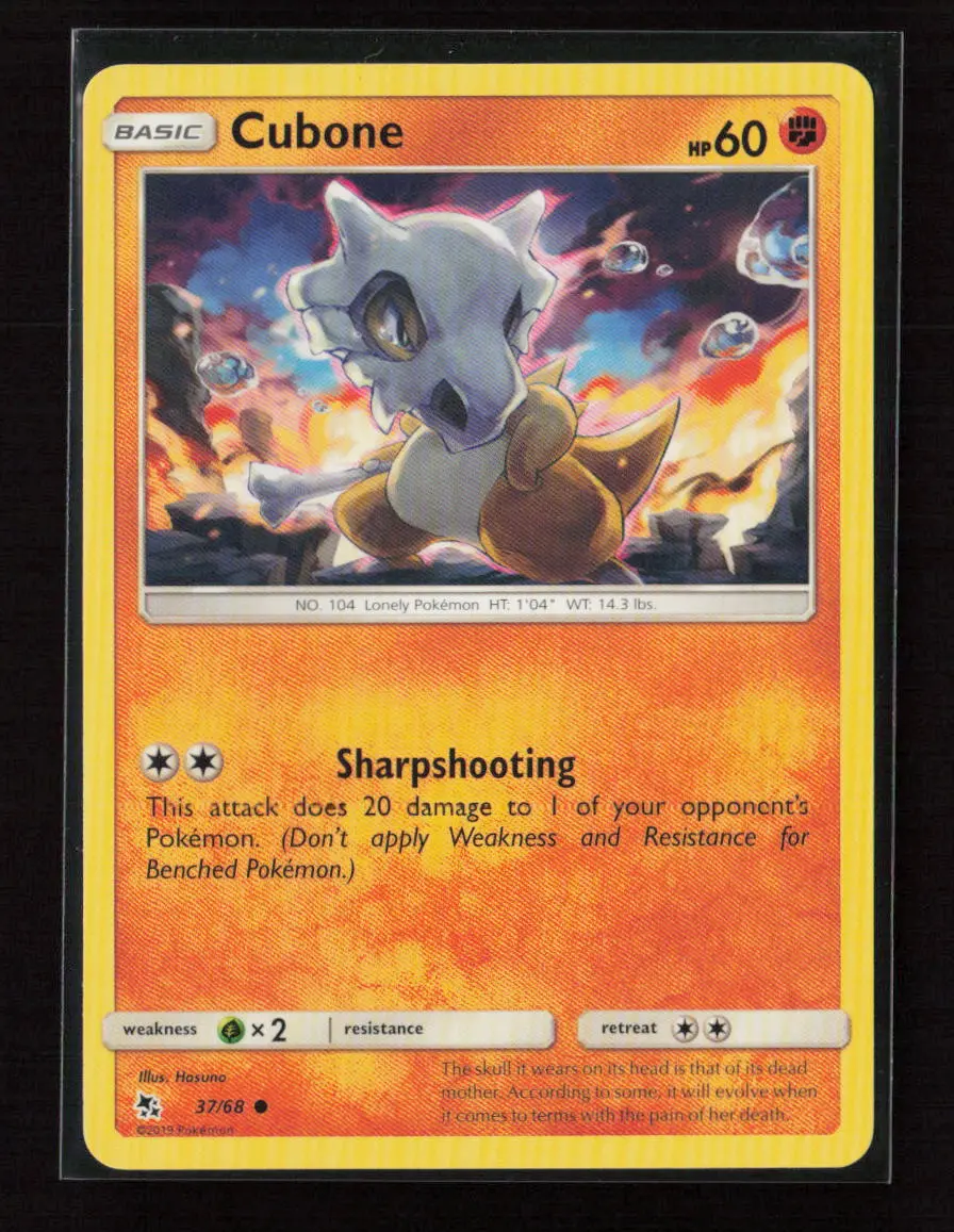 Cubone Common Hidden Fates 37/68 Lp 1