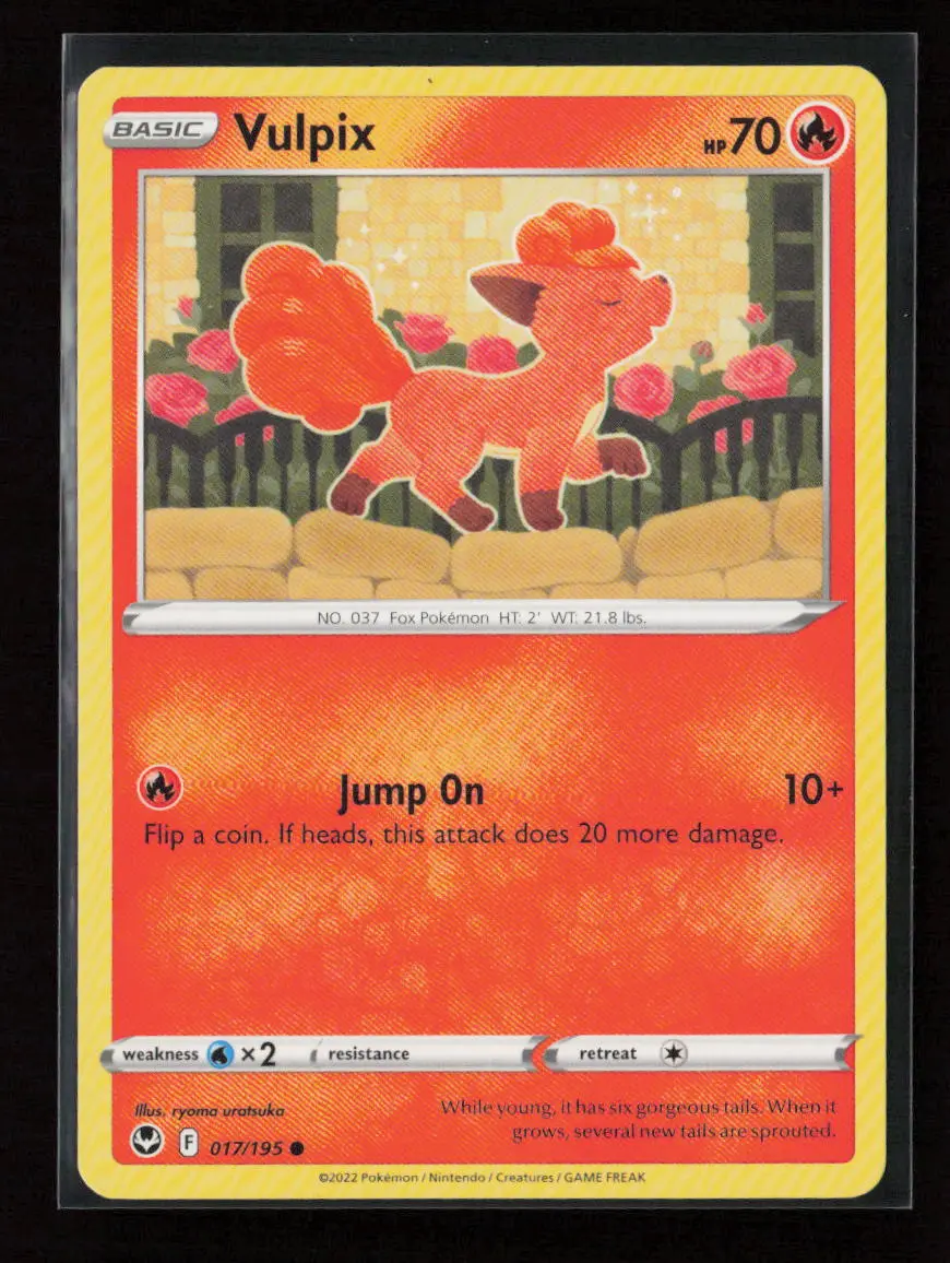 Vulpix Common Swsh12: Silver Tempest 017/195 Lp 1