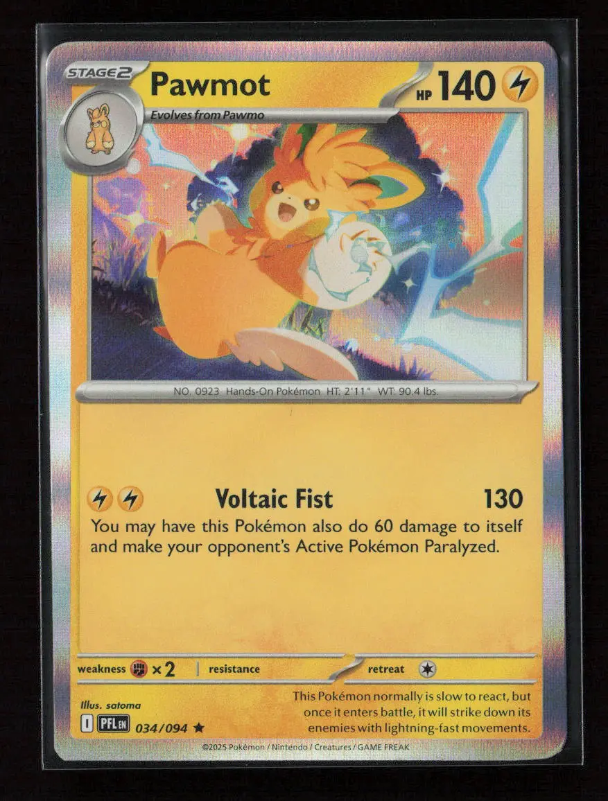 Pawmot Rare Me02: Phantasmal Flames 034/094 Nm 1