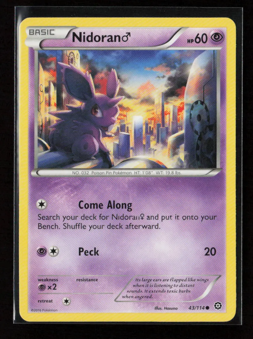 Nidoran M Common Xy - Steam Siege 43/114 Lp 1