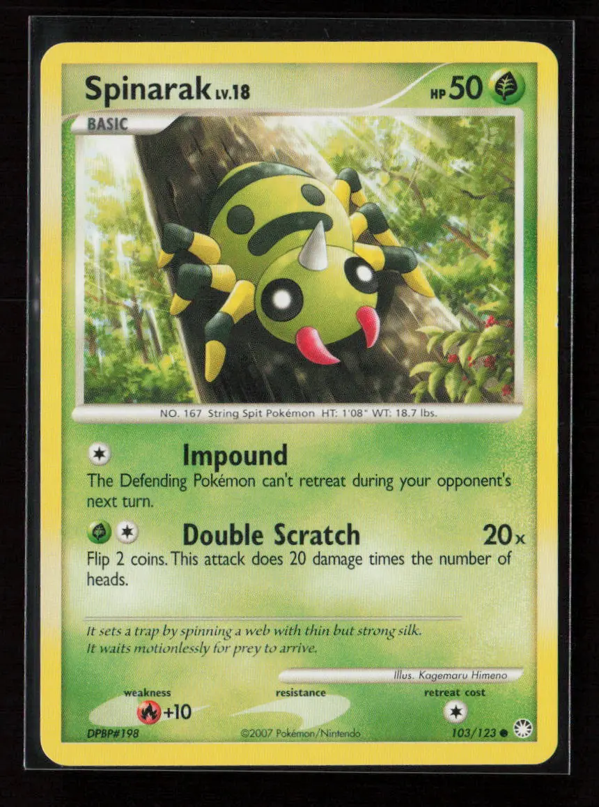 Spinarak Common Mysterious Treasures 103/123 Lp 1