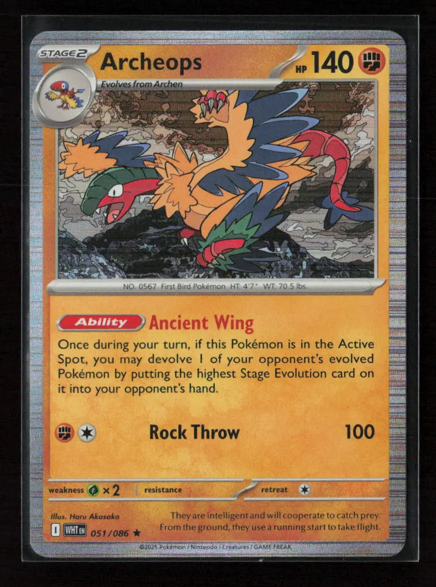 Archeops Rare Sv: White Flare 051/086 Nm 1