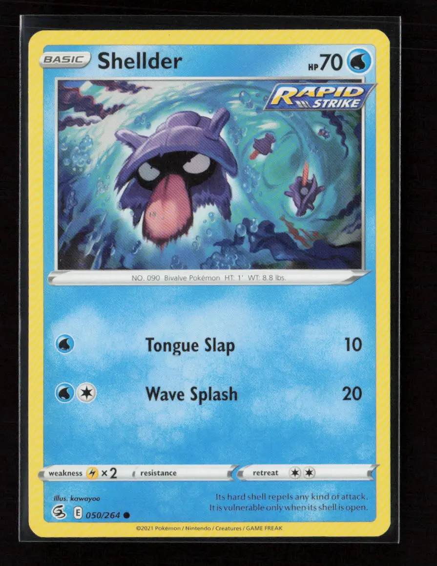 Shellder Common Swsh08: Fusion Strike 050/264 Lp 1