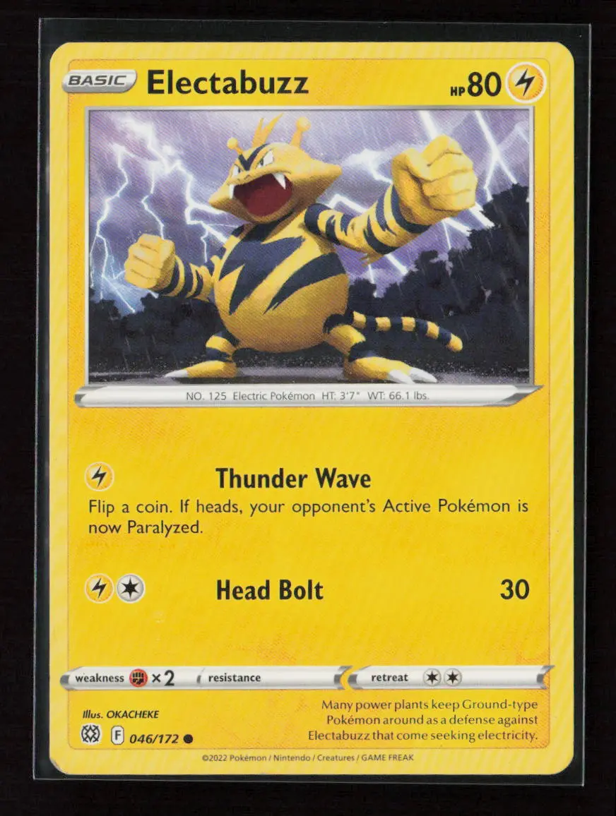 Electabuzz Common Swsh09: Brilliant Stars 046/172 Lp 1
