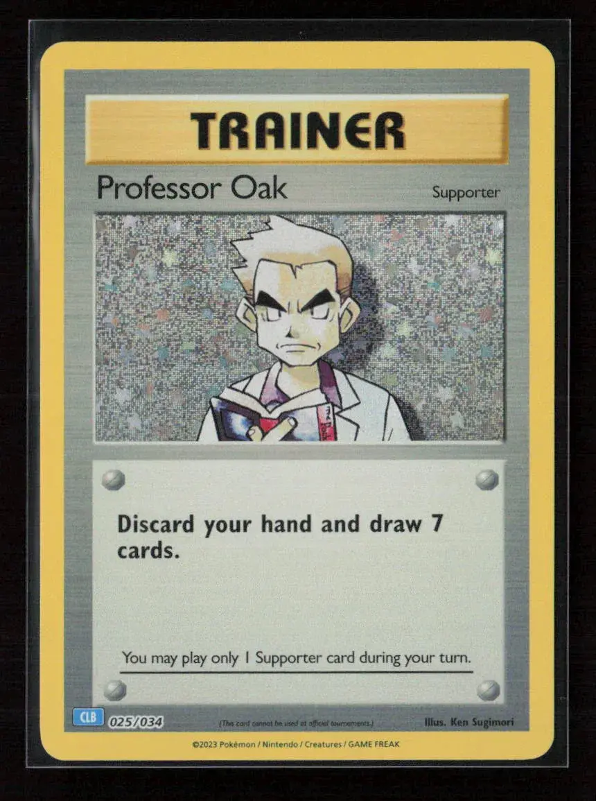 Professor Oak (Clb) Classic Collection Trading Card Game Classic 025/034 Nm 1