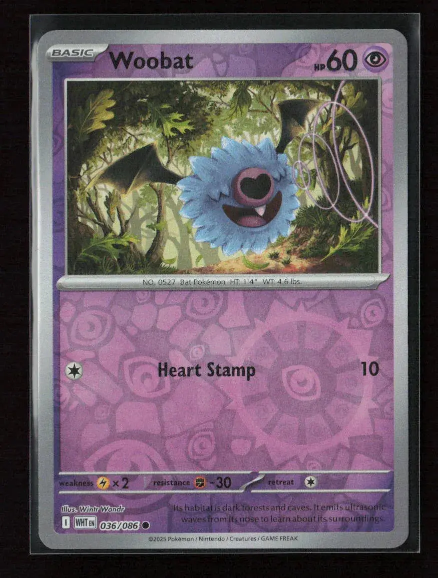 Woobat Common Sv: White Flare 036/086 Nm 1