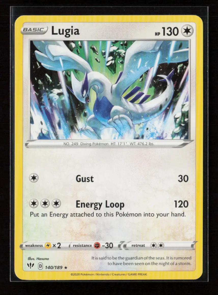 Lugia Rare Swsh03: Darkness Ablaze 140/189 Lp 1