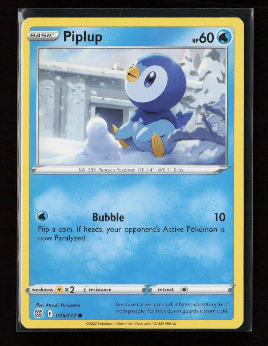 Piplup Common Swsh09: Brilliant Stars 035/172 Lp 1