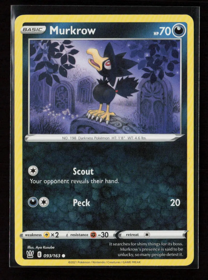 Murkrow Common Swsh05: Battle Styles 093/163 Lp 1