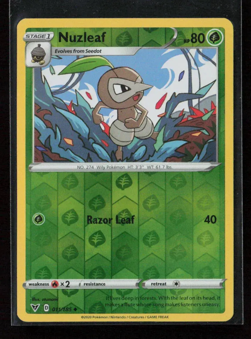 Nuzleaf Uncommon Swsh04: Vivid Voltage 011/185 Lp 1