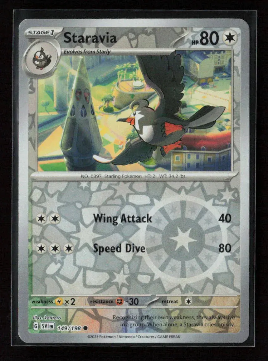 Staravia Common Sv01: Scarlet & Violet Base Set 149/198 Nm 1