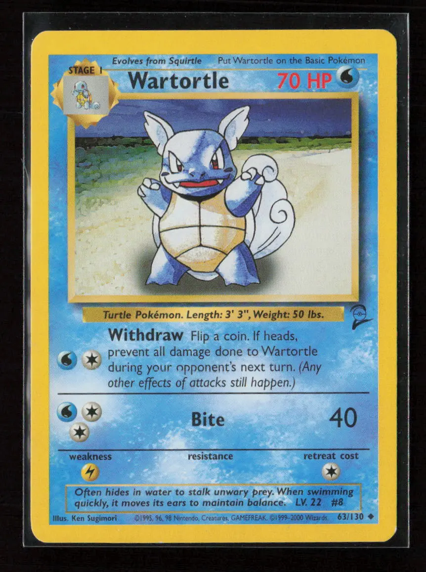 Wartortle Uncommon Base Set 2 063/130 Lp 1