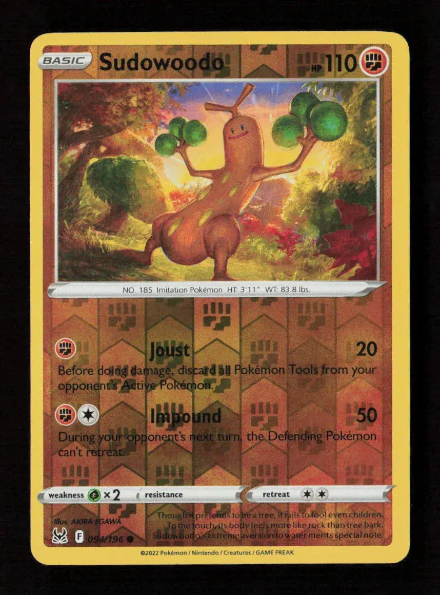 Sudowoodo Common Swsh11: Lost Origin 094/196 Lp 1