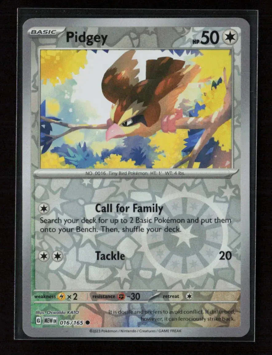 Pidgey Common Sv: Scarlet & Violet 151 016/165 Nm 1