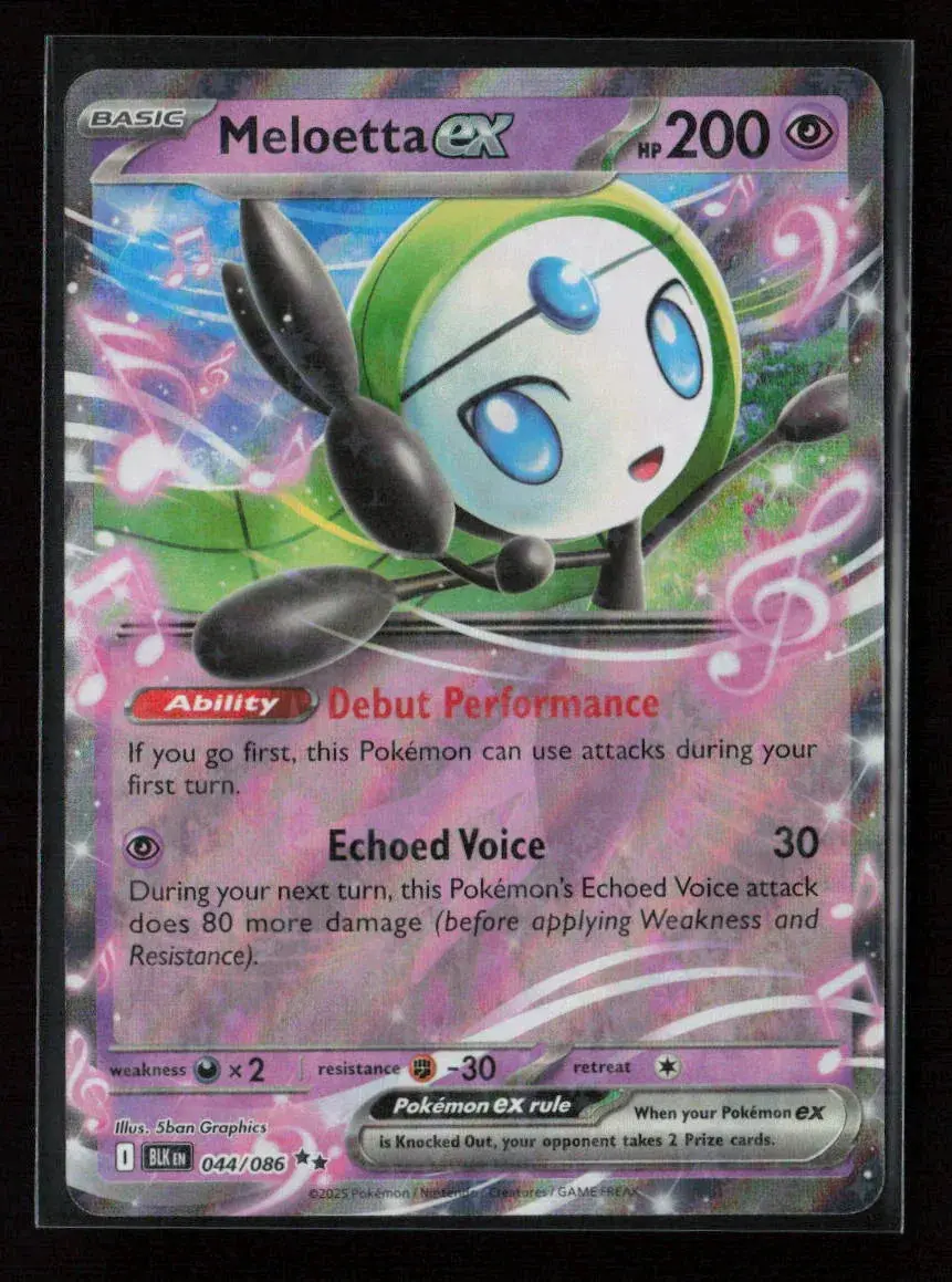 Meloetta Ex Double Rare Sv: Black Bolt 044/086 Nm 1